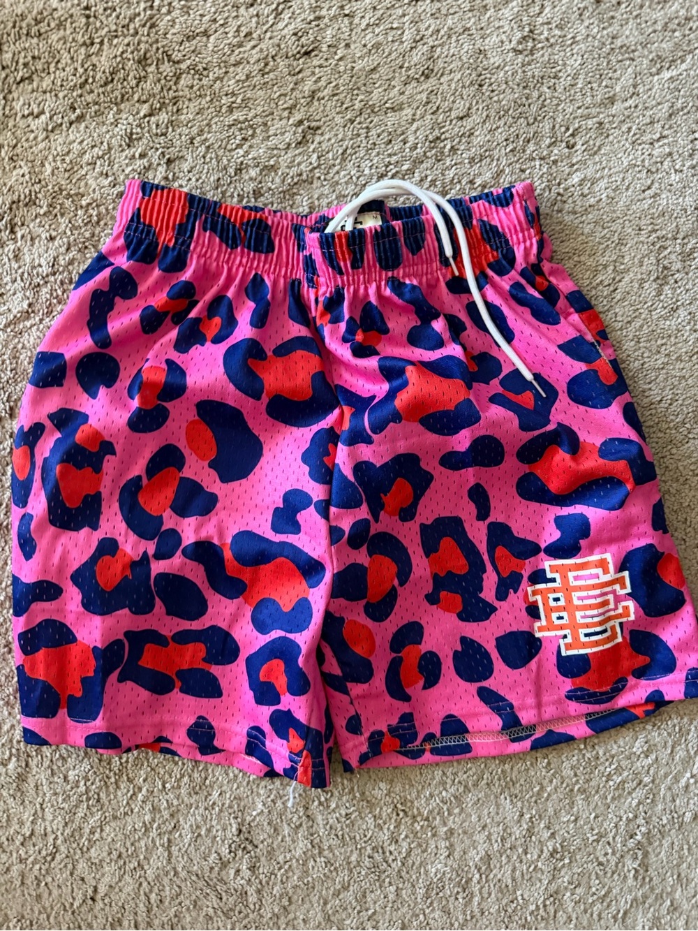 Eric Emanuel pink leopard shorts